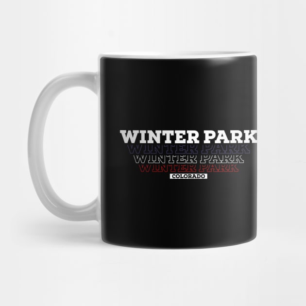 Winter Park Colorado USA Vintage by Zen Cosmos Official